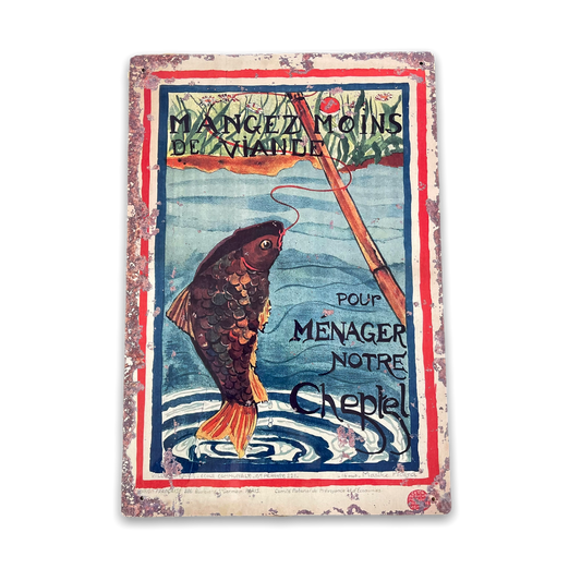 Vintage Metal Sign - Old Fishing Sign MS51