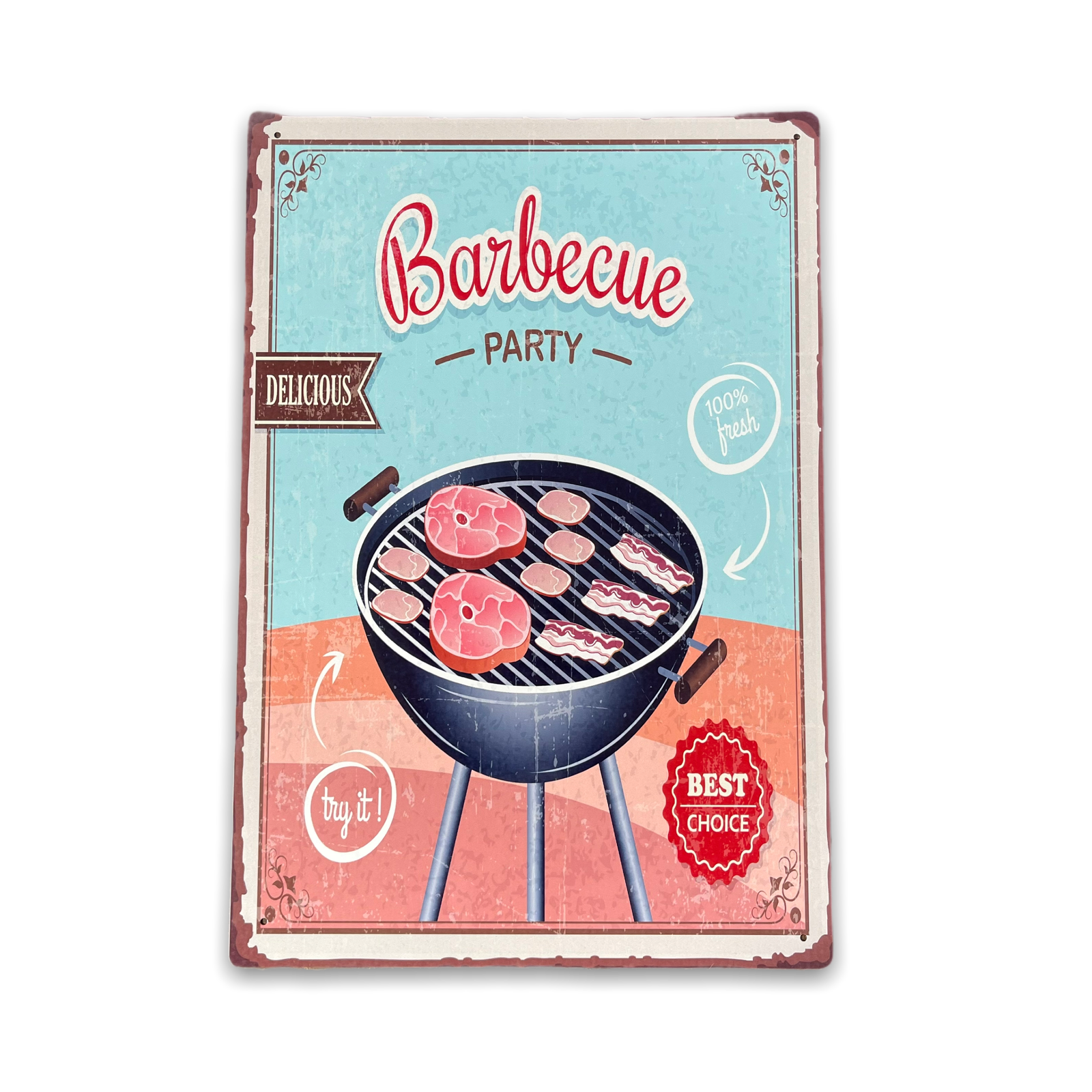 Vintage Metal Sign - Retro Barbecue Party Sign MS62