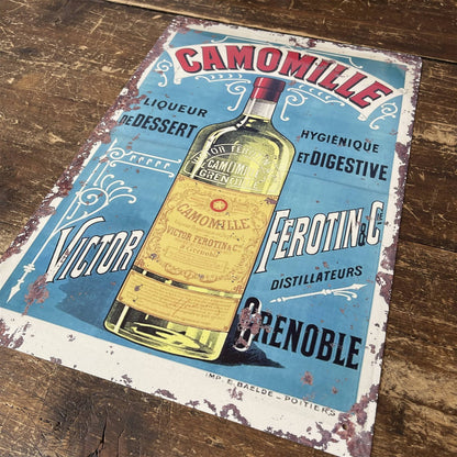 Vintage Metal Sign - Retro Advertising, Camomile Liqueur MS65