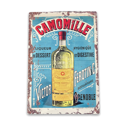 Vintage Metal Sign - Retro Advertising, Camomile Liqueur MS65