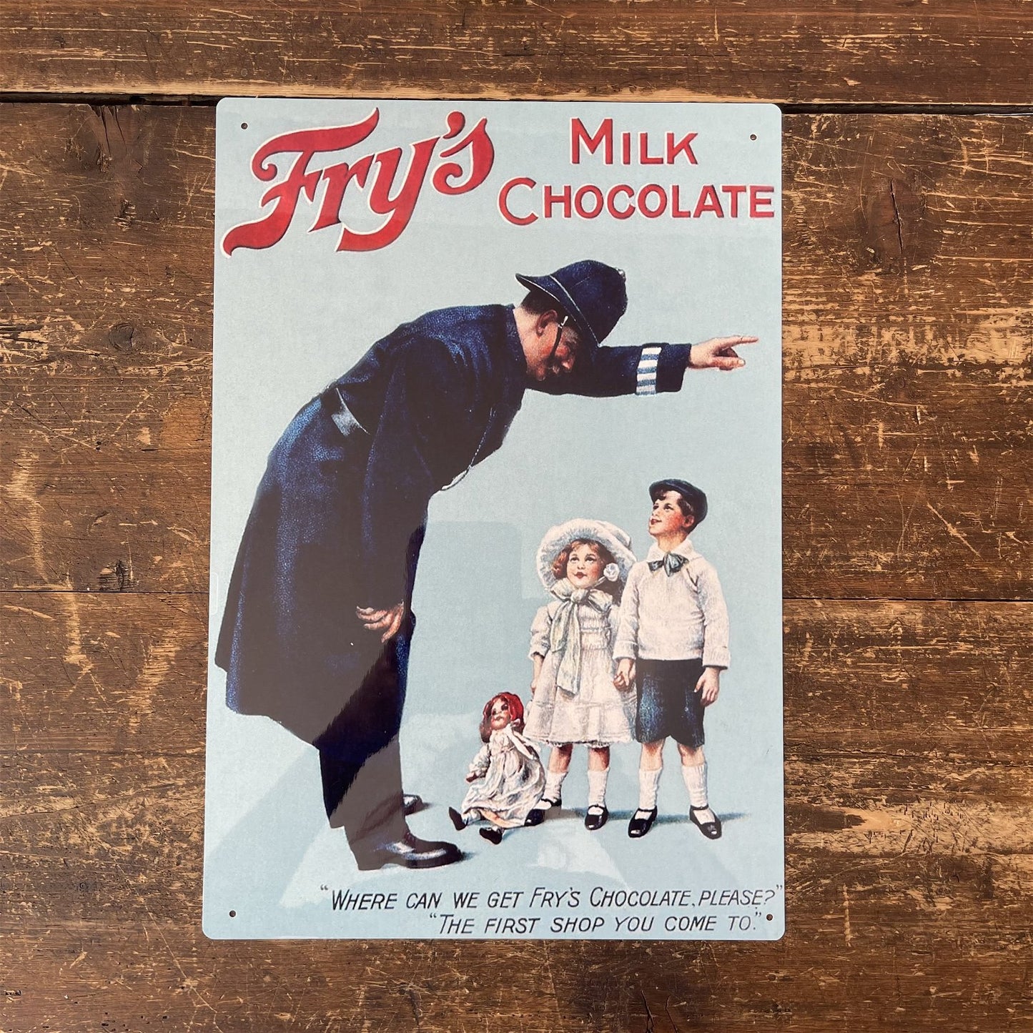 Vintage Metal Sign - Retro Advertising Fry's Milk Chocolates MS69