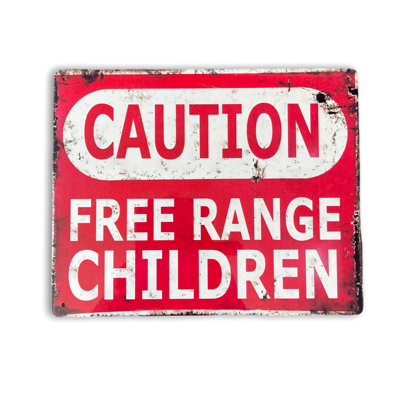 Vintage Metal Sign - Caution Free Range Children Wall Sign MS75