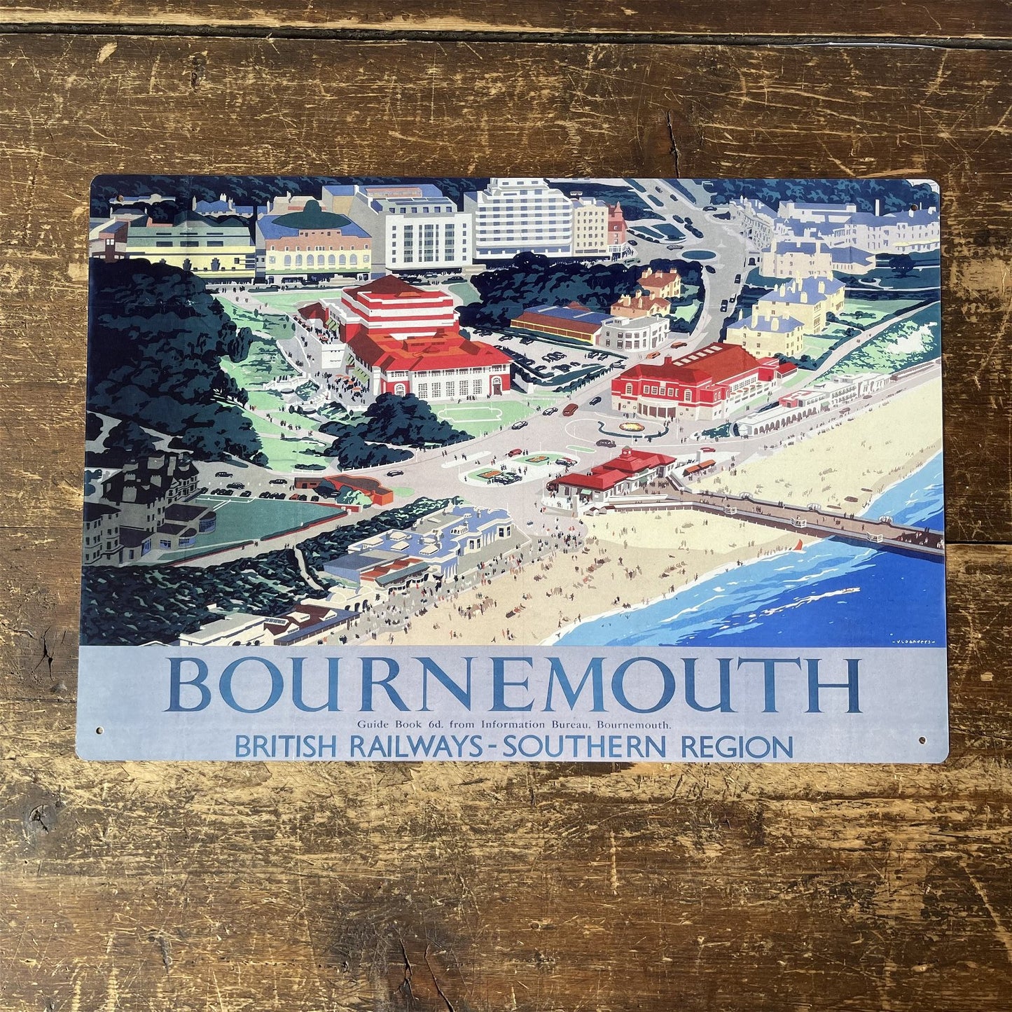 Vintage Metal Sign - British Railways Retro Advertising, Bournemouth MS78