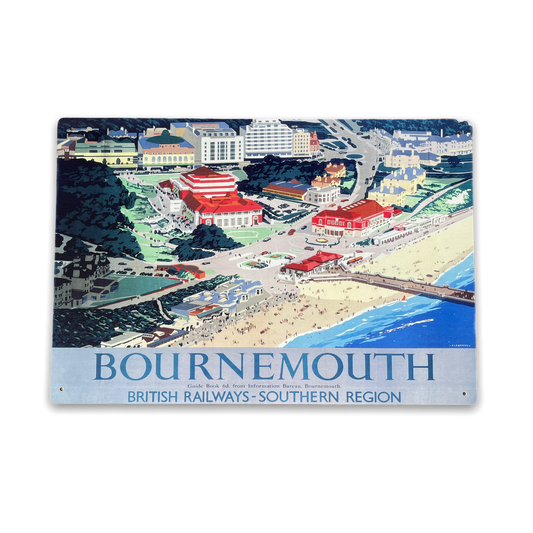 Vintage Metal Sign - British Railways Retro Advertising, Bournemouth MS78