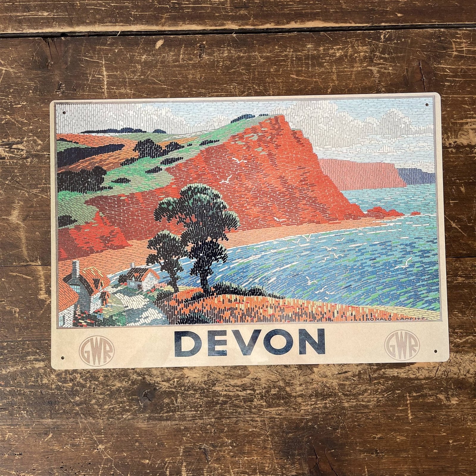 Vintage Metal Sign - Great Western Railway, Devon MS83