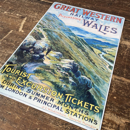 Vintage Metal Sign - British Railways Retro Advertising, Great Western Wales MS87