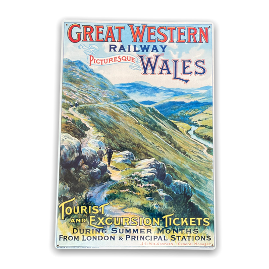 Vintage Metal Sign - British Railways Retro Advertising, Great Western Wales MS87