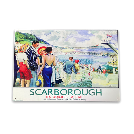 Vintage Metal Sign - British Railways Retro Advertising, Scarborough MS91