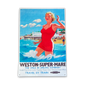 Vintage Metal Sign - British Railways Retro Advertising, Weston-Super-Mare, Somerset MS92