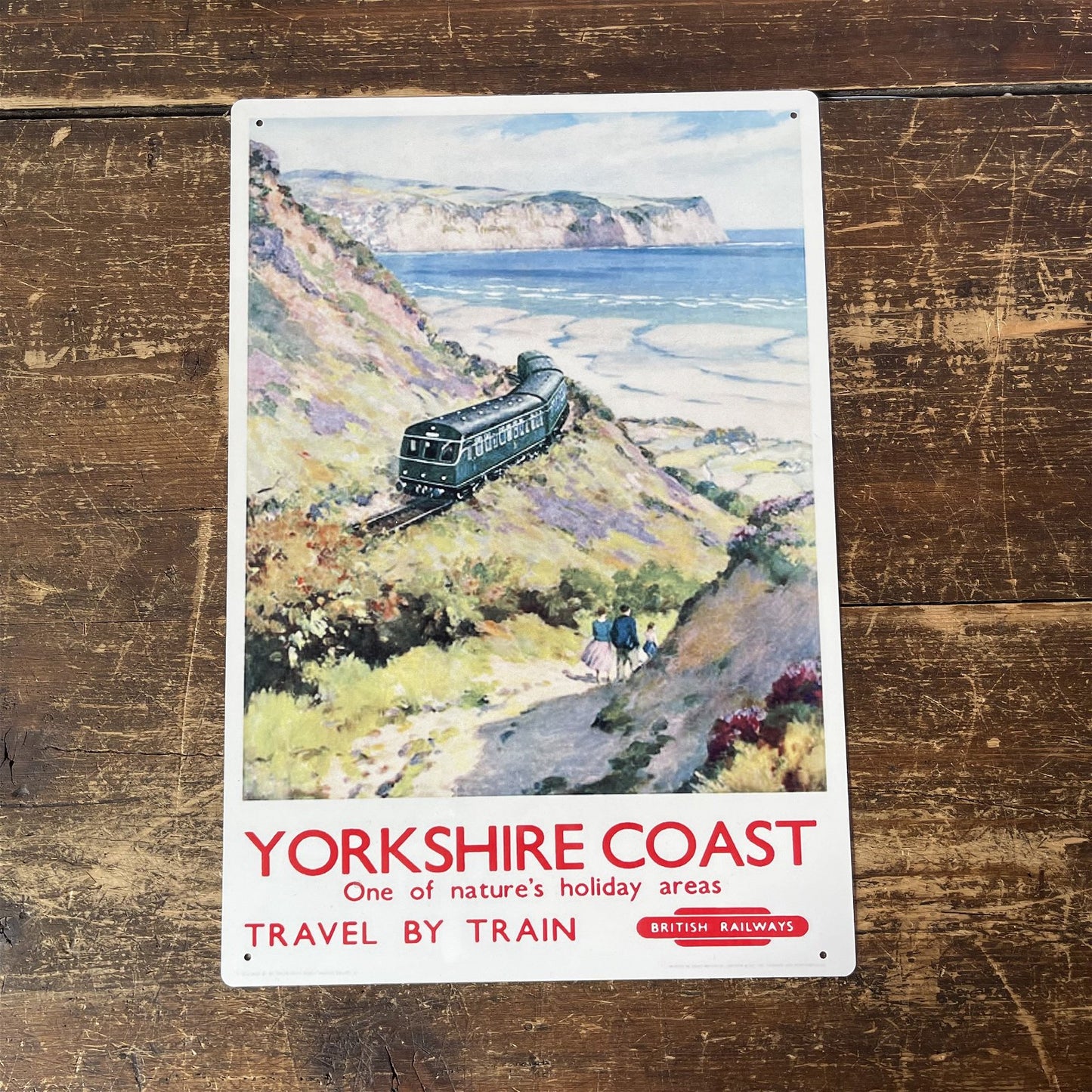 Vintage Metal Sign - British Railways Retro Advertising, Yorkshire Coast MS93