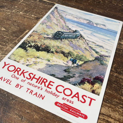 Vintage Metal Sign - British Railways Retro Advertising, Yorkshire Coast MS93