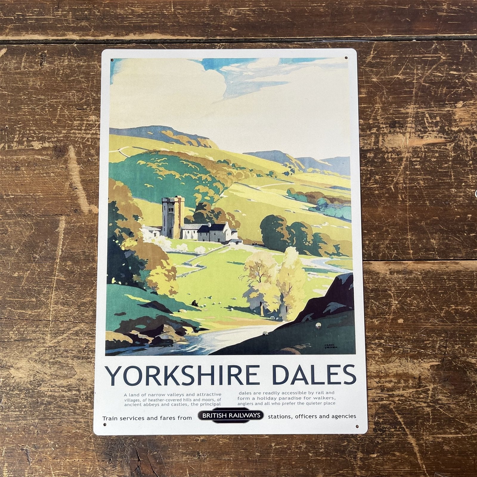 Vintage Metal Sign - British Railways Retro Advertising, Yorkshire Dales MS95