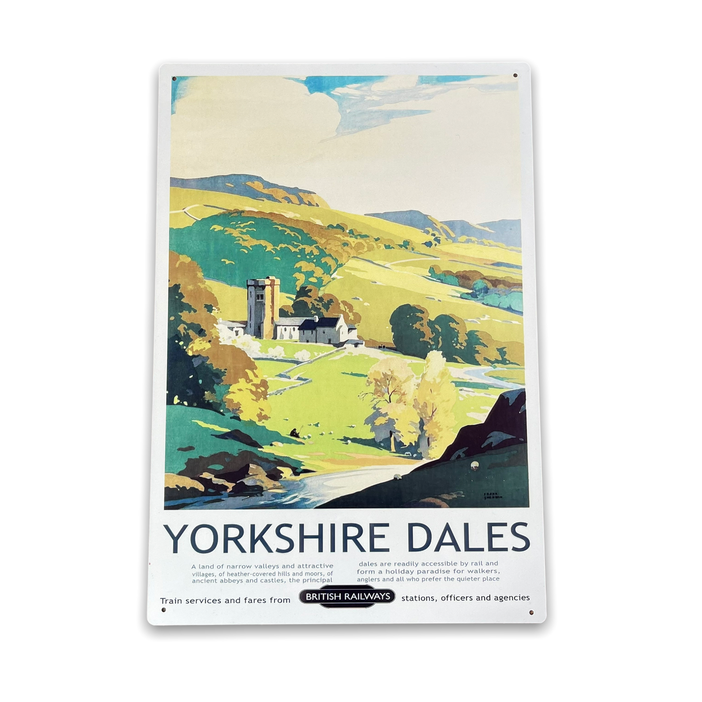 Vintage Metal Sign - British Railways Retro Advertising, Yorkshire Dales MS95