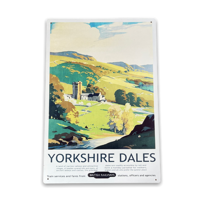 Vintage Metal Sign - British Railways Retro Advertising, Yorkshire Dales MS95