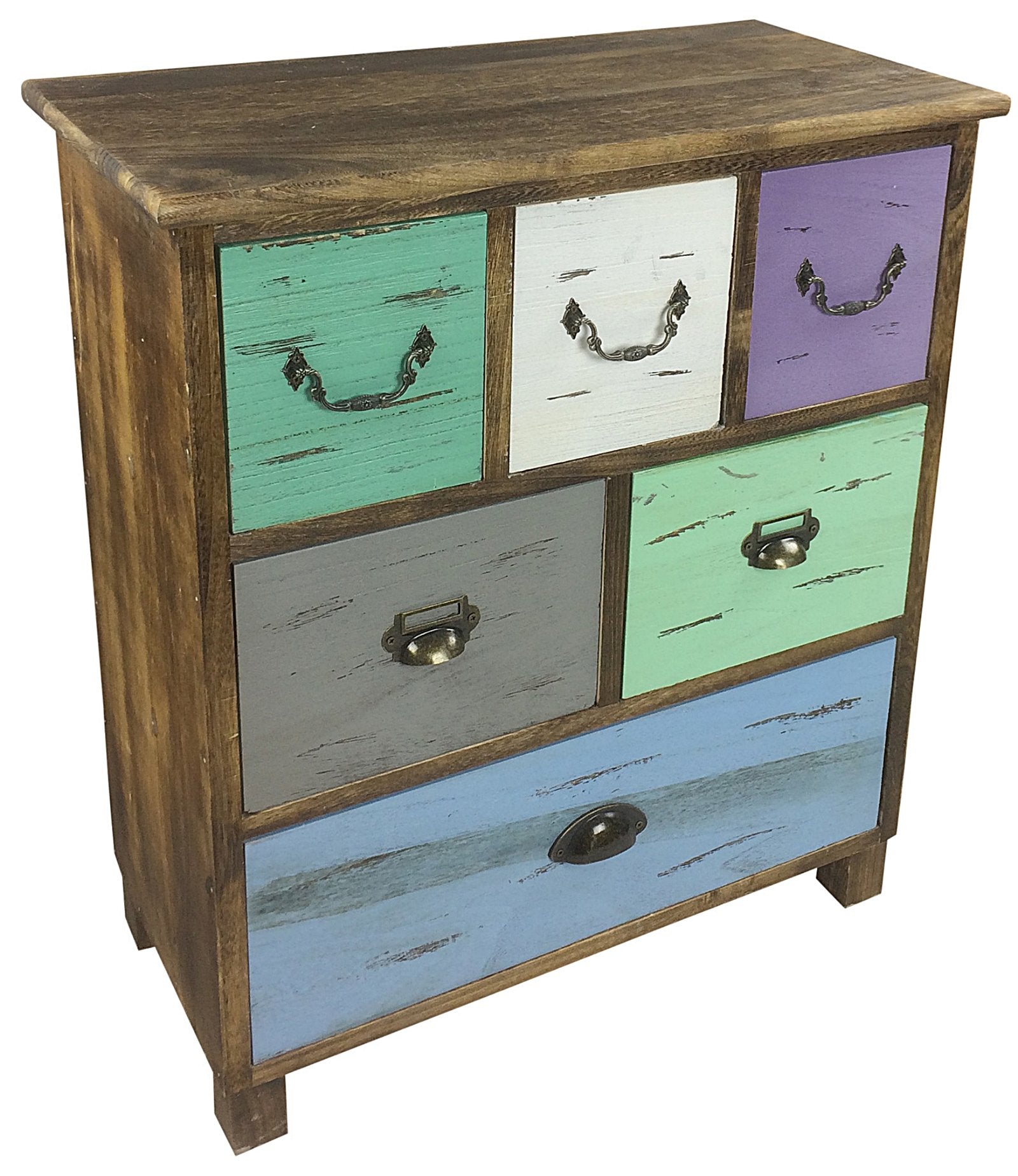 Wooden Storage Cabinet With 6 Drawers 69cm N0246