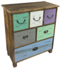 Wooden Storage Cabinet With 6 Drawers 69cm N0246