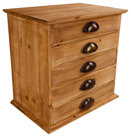 Solid Wood Trinket With 5 Drawers 38cm N0257