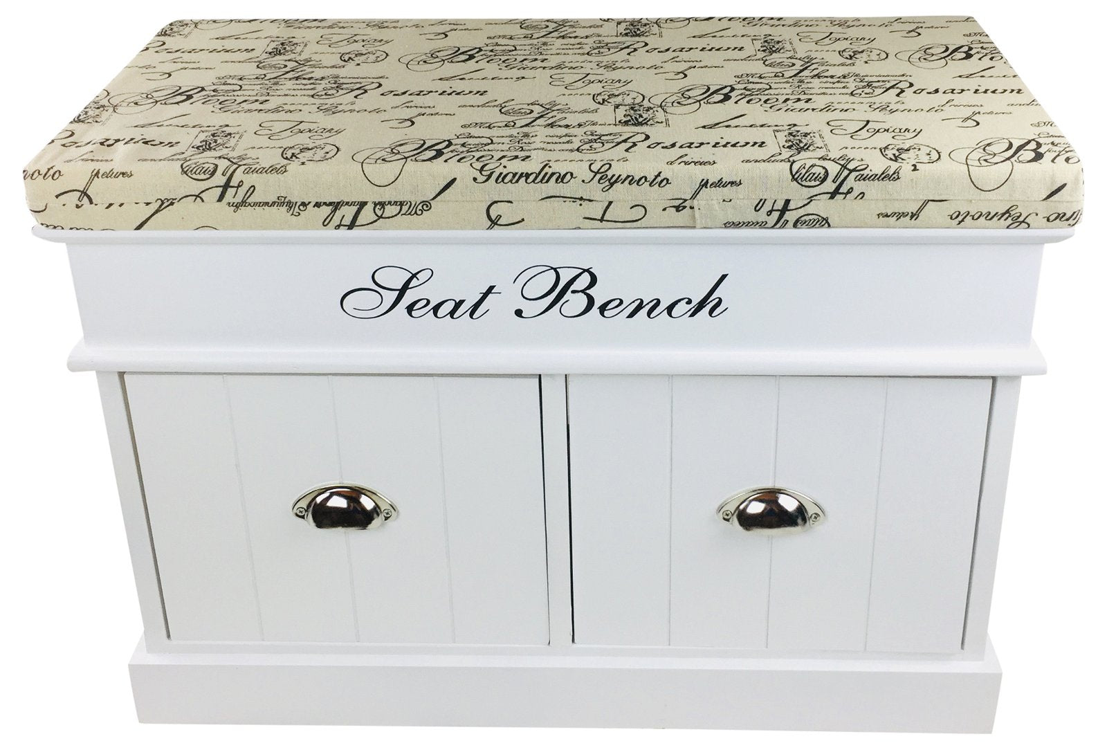 White Seat Bench With 2 Drawers & Lid 70cm N0272