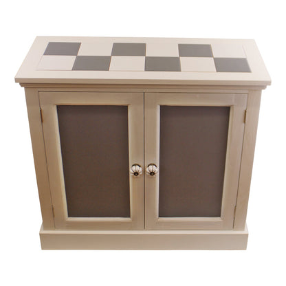 Contemporary Grey & White Cupboard Unit, 2 Doors N0327