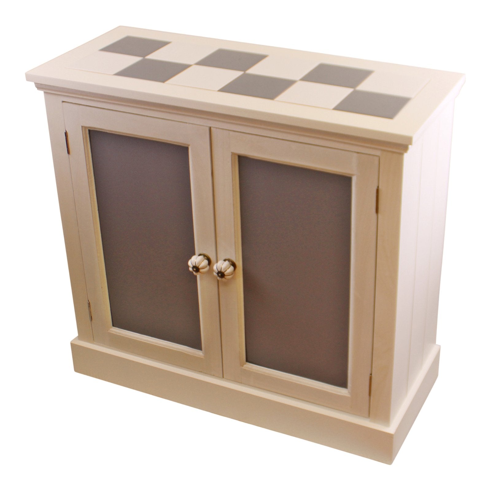 Contemporary Grey & White Cupboard Unit, 2 Doors N0327