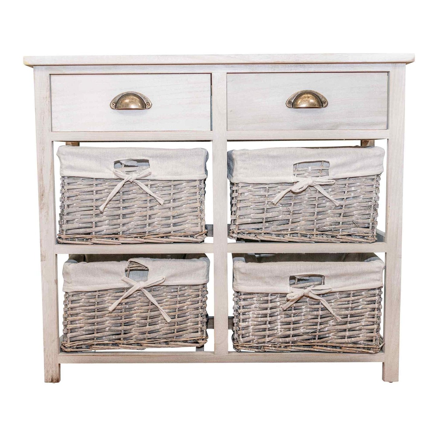 Douglas 2 Drawers Grey Wood Grain Effect Cabinet N0329