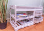 Laxey White Bench With Shoe Rack & Drawers N0332