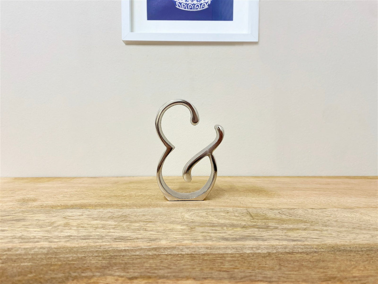 Silver Aluminium Ampersand or And Sign Ornament N0422