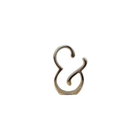 Silver Aluminium Ampersand or And Sign Ornament N0422