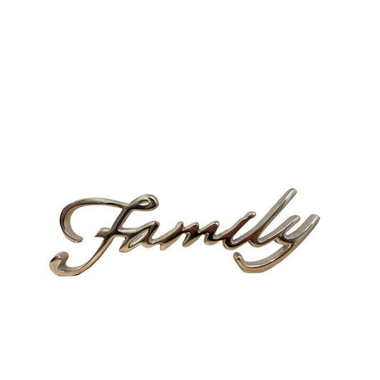 Silver Aluminium Family Ornament N0425