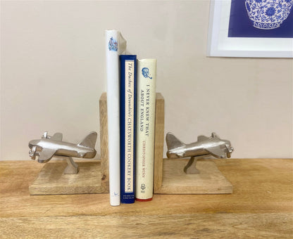 Set of Two Aeroplane Bookends N0427