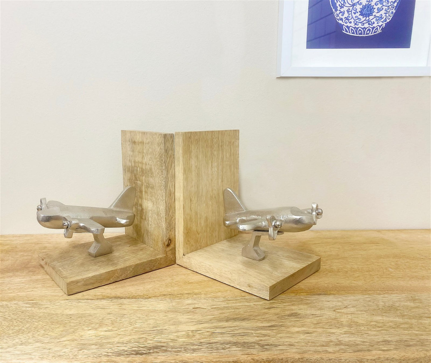 Set of Two Aeroplane Bookends N0427