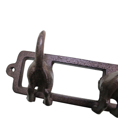 Rustic Cast Iron Wall Hooks, Dogs Tail N0700