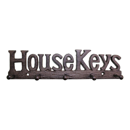 Rustic Cast Iron Wall Hooks, House Keys N0702