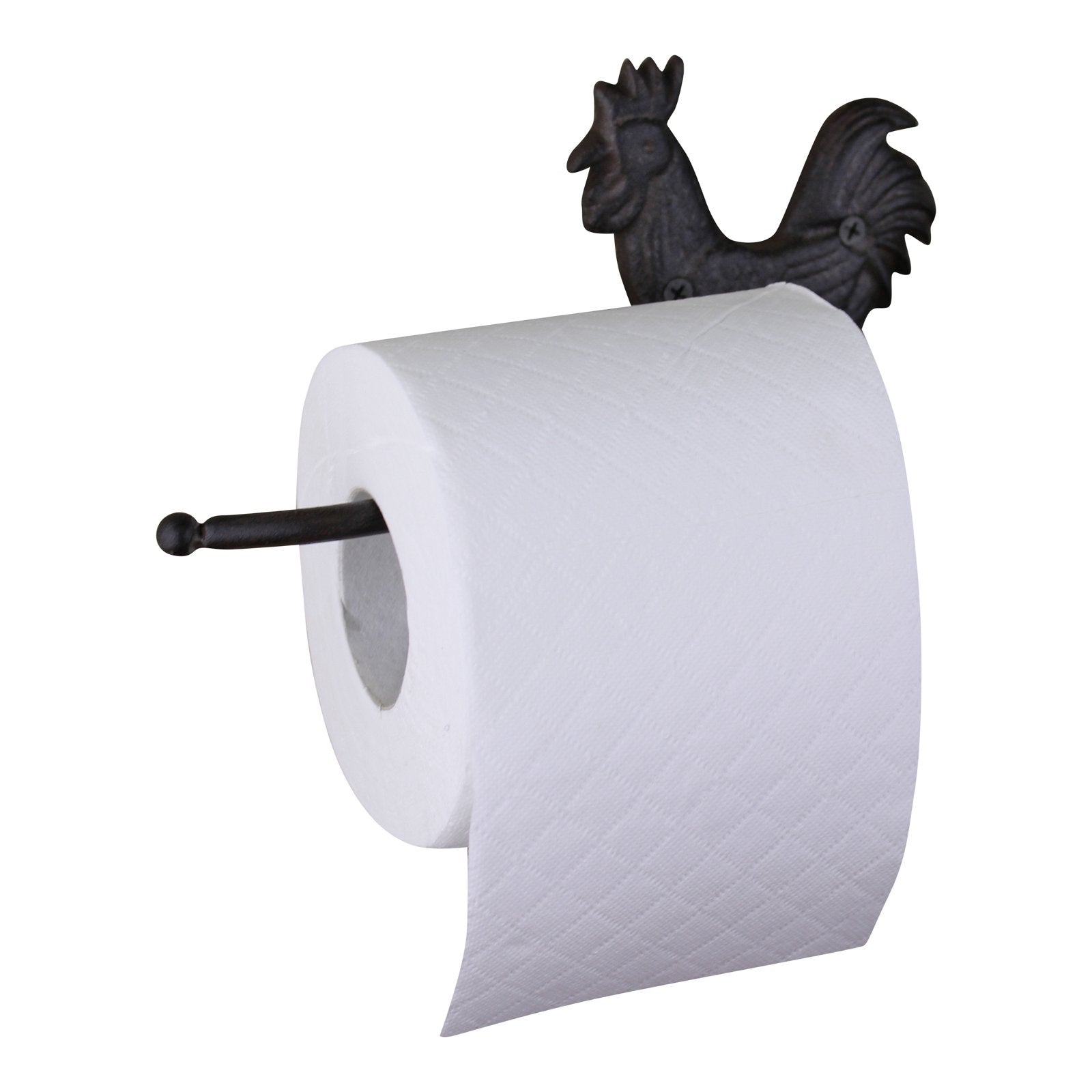 Cast Iron Rustic Toilet Roll Holder, Chicken N0715