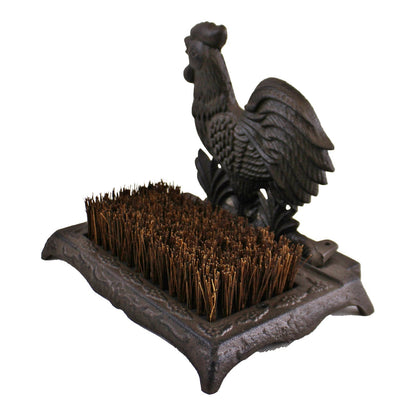 Cast Iron Garden Boot Brush, Cockerel Design N0748