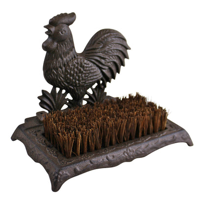 Cast Iron Garden Boot Brush, Cockerel Design N0748