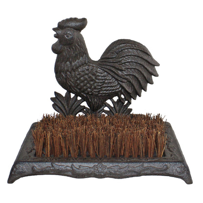 Cast Iron Garden Boot Brush, Cockerel Design N0748