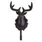 Rustic Cast Iron Wall Hooks, Single Stag Bust N0760