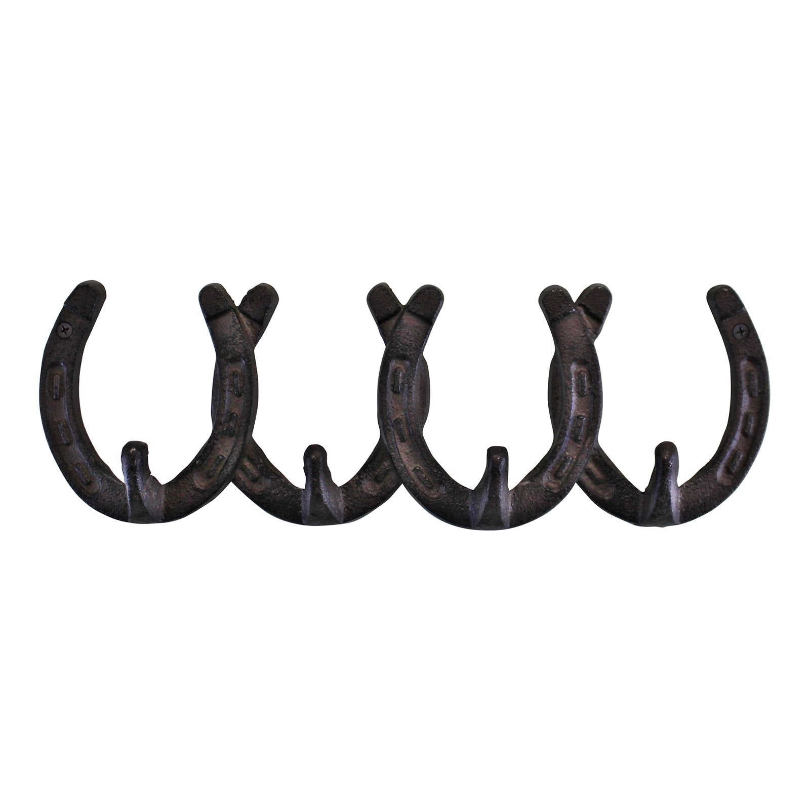 Rustic Cast Iron Wall Hooks, Horseshoe Design N0761