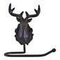 Cast Iron Rustic Toilet Roll Holder, Stag Head Design N0772