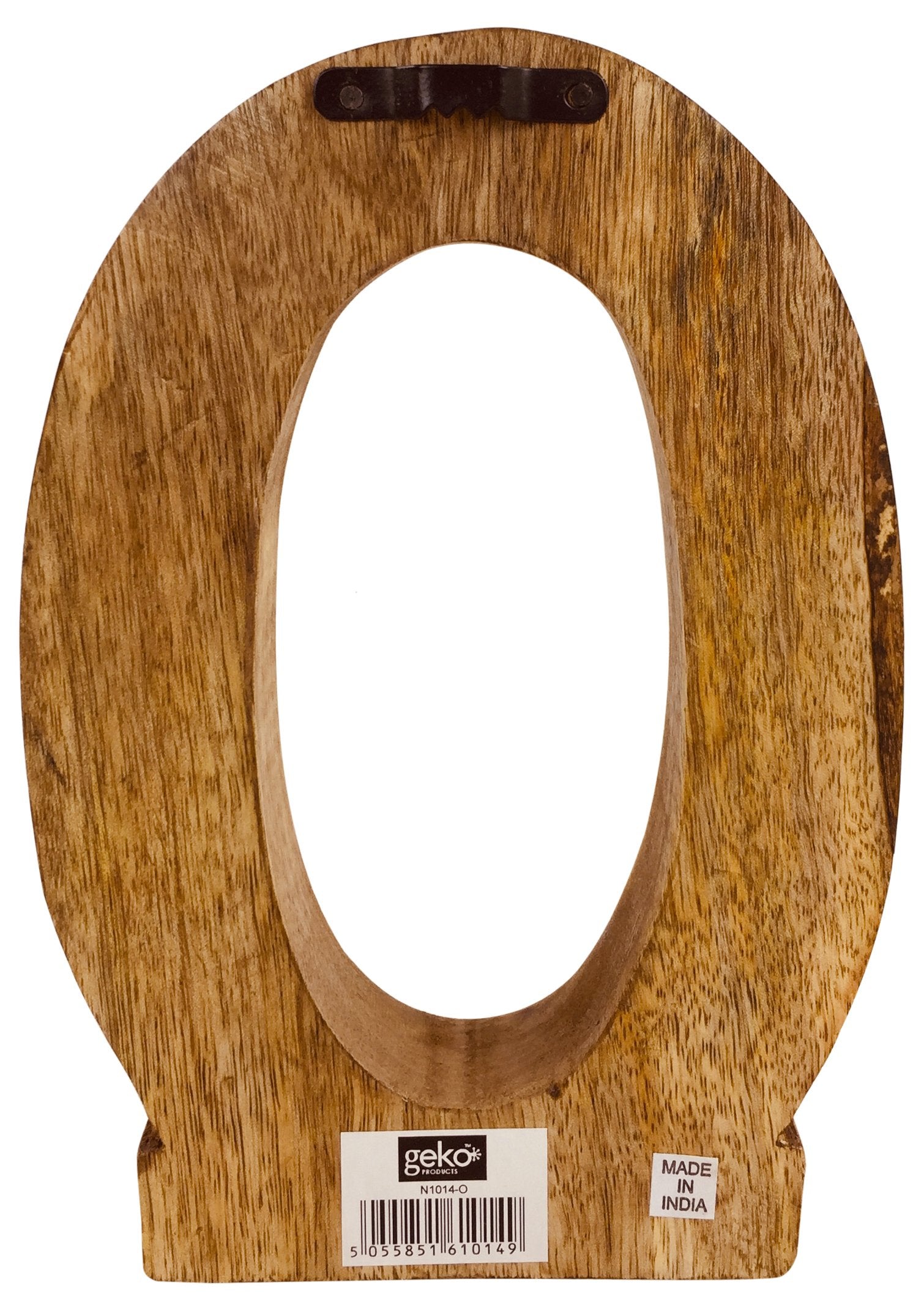 Hand Carved Wooden Geometric Letter O N1014-O