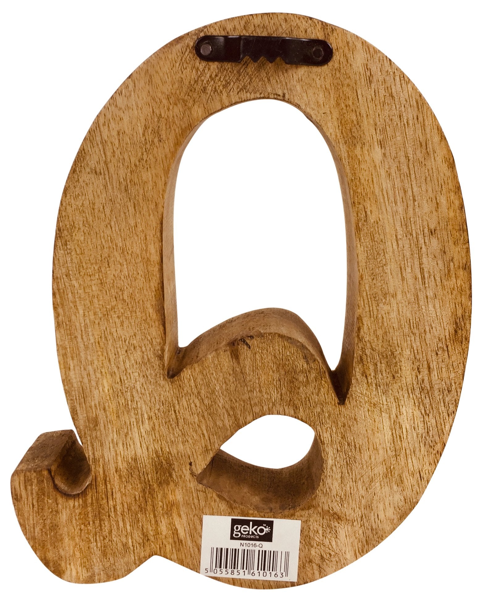 Hand Carved Wooden Geometric Letter Q N1016-Q