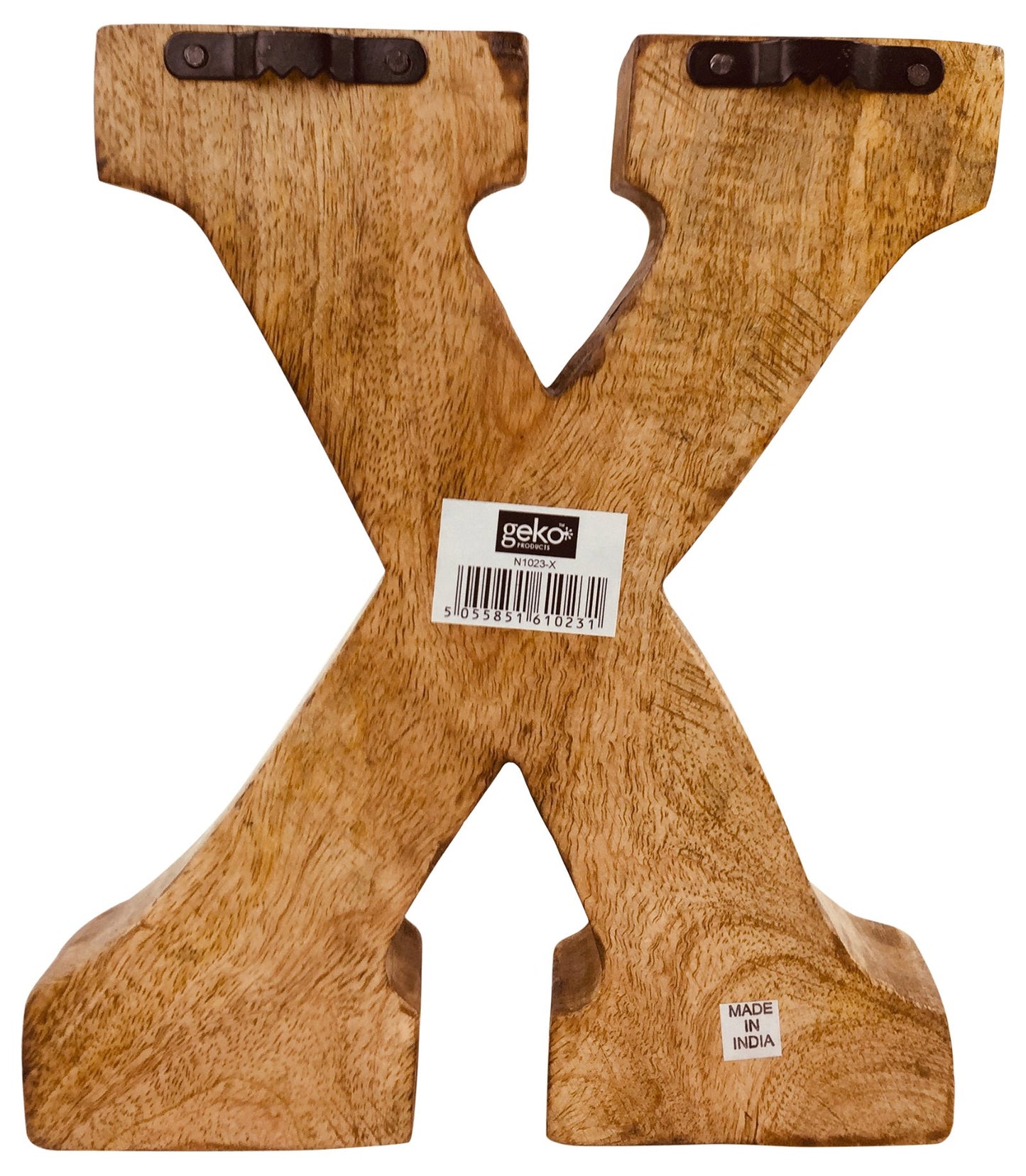 Hand Carved Wooden Geometric Letter X N1023-X