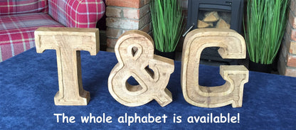 Hand Carved Wooden Embossed Letter O N1114-O