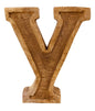 Hand Carved Wooden Embossed Letter Y N1124-Y