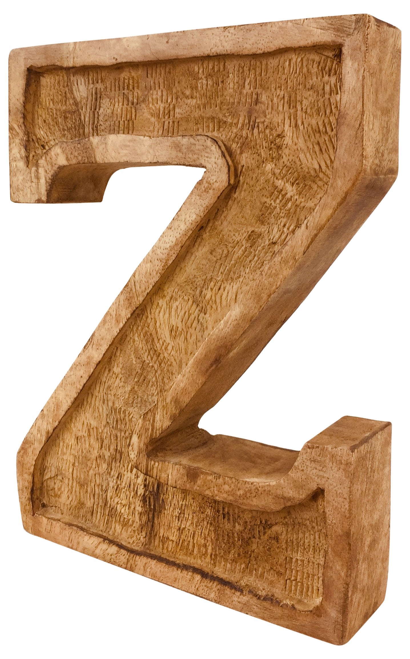 Hand Carved Wooden Embossed Letter Z N1125-Z