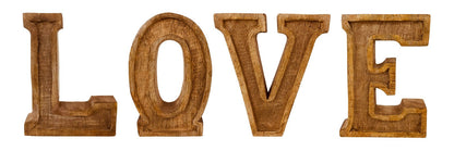 Hand Carved Wooden Embossed Letters Love N1127-Love