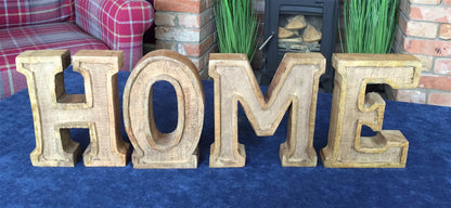 Hand Carved Wooden Embossed Letters Home N1129-Home