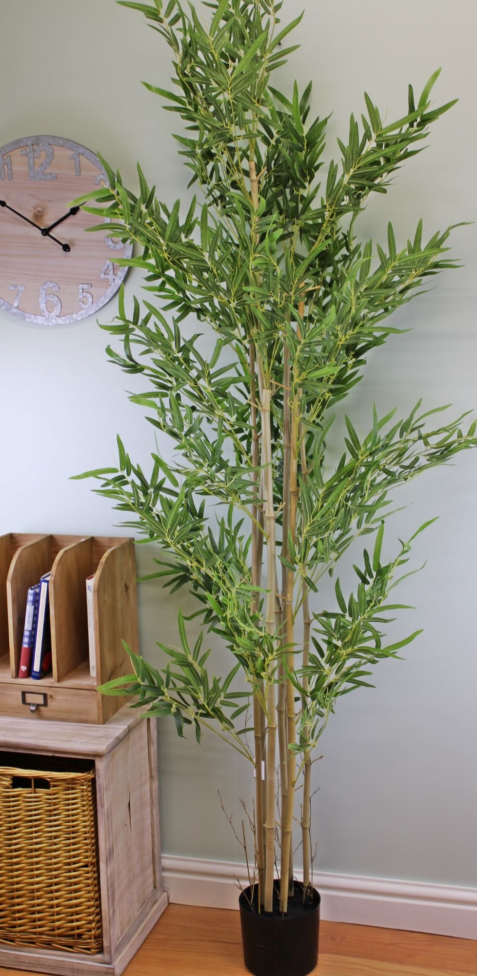 Artificial Bamboo Tree with 7 Real Bamboo Stems, 200cm N3022