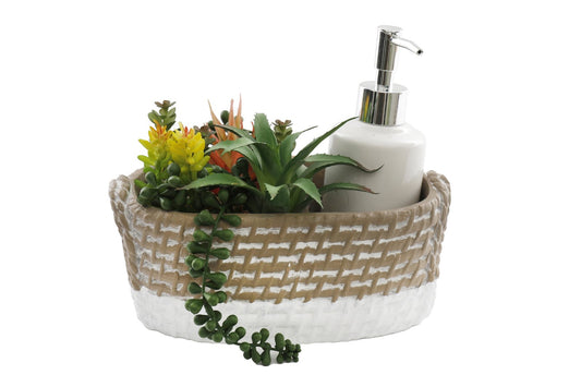 Soap Dispenser Tray with Succulent S-NI1030